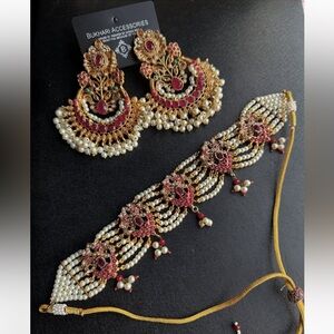 BUKHARI JEWELERS PAKISTANI DESIGNER NAURATTAN JEWELRY SET